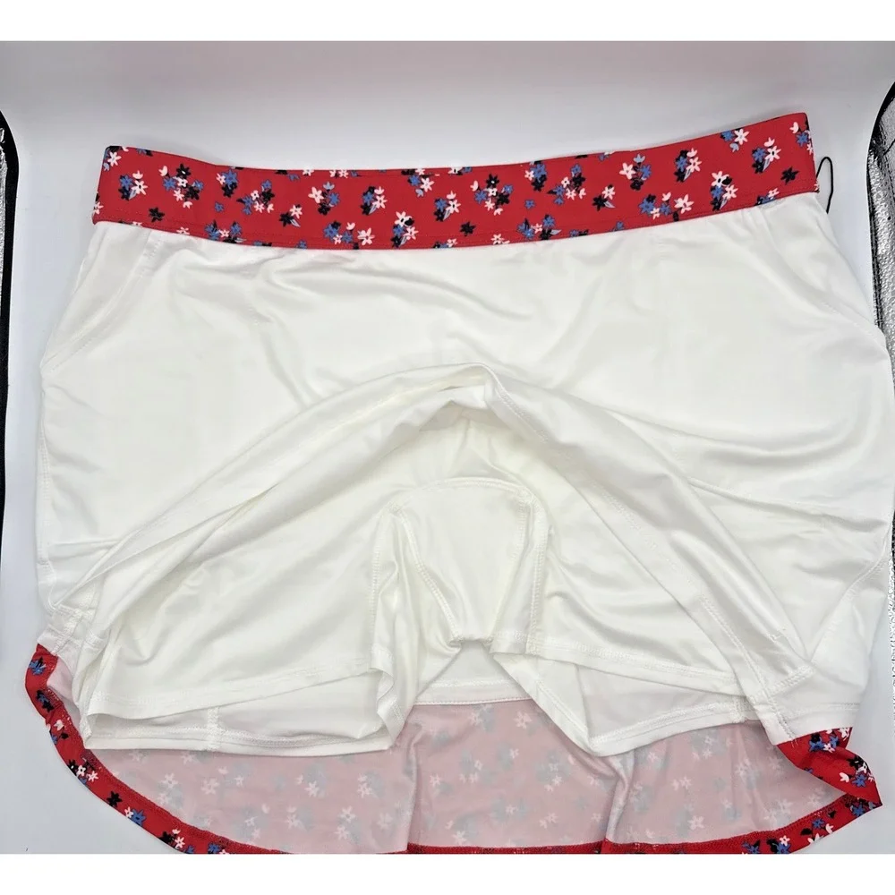 Belyn Key Ruffle Skort American Beauty Floral XL Golf Tennis UPF 50 BSK0130-ABP
